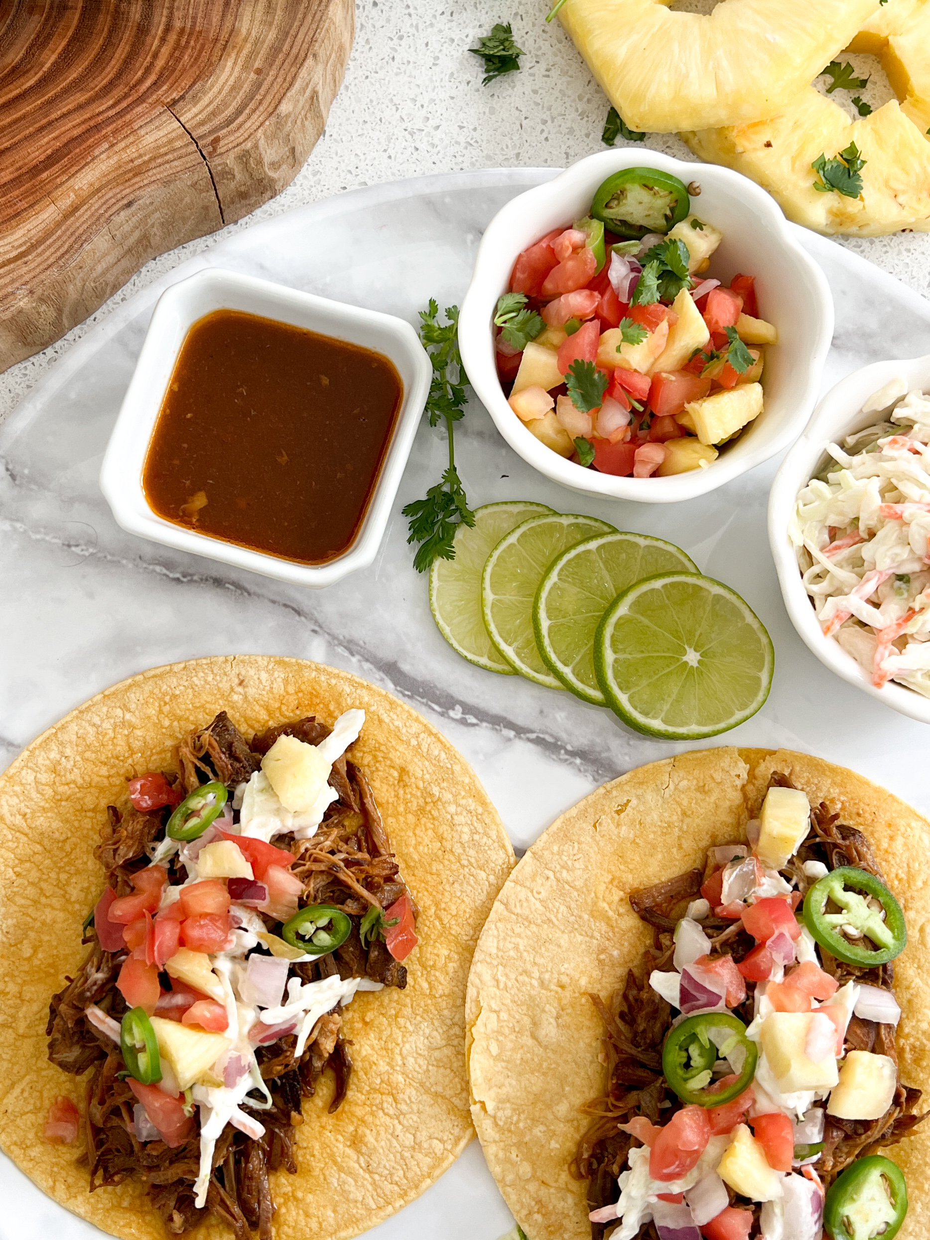 Hawaiian BBQ Pork Tacos